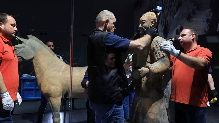 Kínai agyagkatona kiállítás