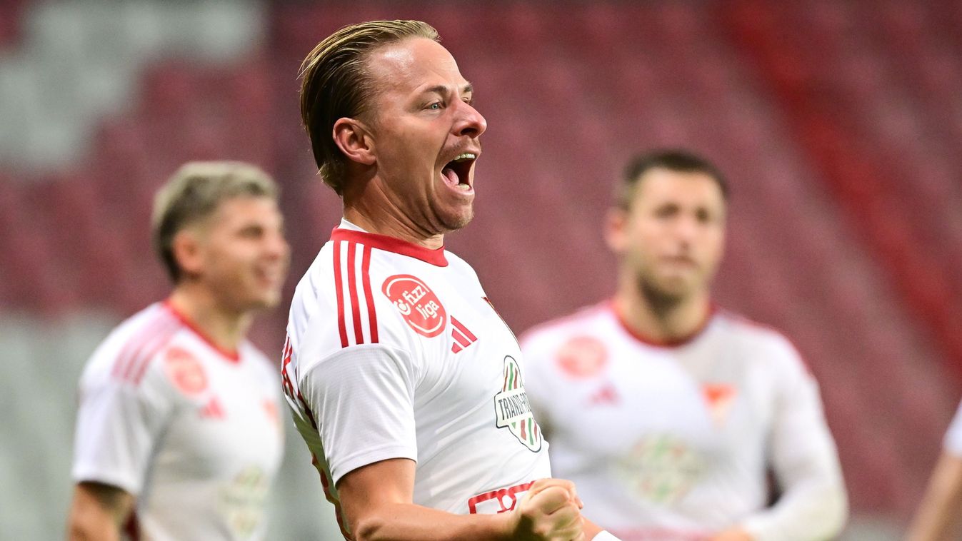 NB I
Debrecen, 2025. október 4.
Dzsudzsák Balázs, a DVSC játékosának gólöröme a labdarúgó Fizz Liga 9. fordulójában játszott Debreceni VSC - ETO FC mérkőzésen a debreceni Nagyerdei Stadionban 2025. október 4-én.
MTI/Czeglédi Zsolt