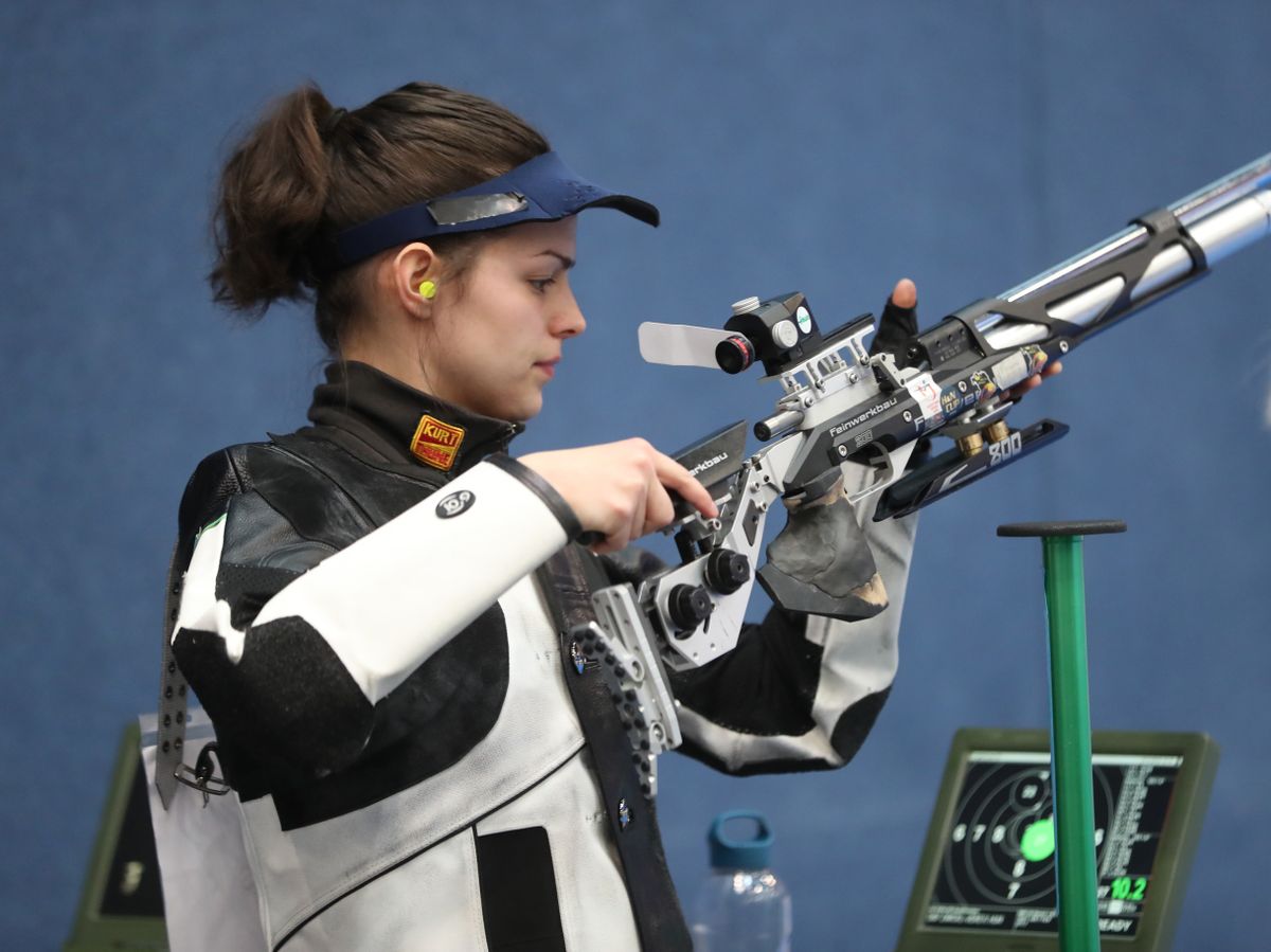 Eszék 20190321 Sportlövészet 2019 Európa bajnokság EB    
20190321 Eszék 2019 Sportlövő EB  
Zwickl Veres Kata 
Fotó: Tumbász Hédi Nemzeti Sport