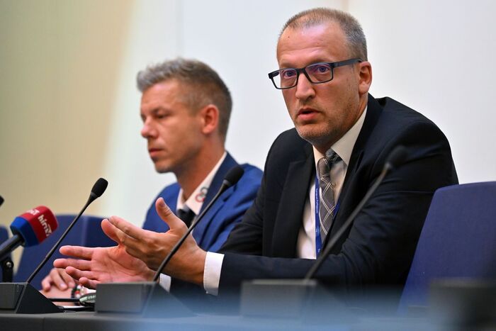 Zoltan Tarr and Peter Magyar, Vice-President and President of the Tisza Party (Photo: MTI)