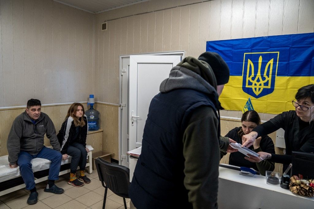 ZAPORIZHIA REGION, UKRAINE - FEBRUARY 11: A view inside a military hospital in Zaporizhia region, Ukraine on February 11, 2025. The Zaporizhzhia nuclear power plant on the verge of shutdown after the Russian attack. The plant is currently receiving power from a single line, creating the risk of a complete blackout. The ministry has stated that energy engineers are prepared to repair the damaged line, but the work can only be carried out safely. Jose Colon / Anadolu (Photo by JOSE COLON / Anadolu via AFP)