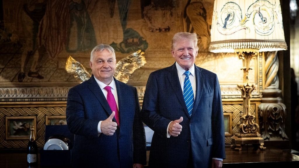 Orbán Viktor és Donald Trump 2024-ben. /Fotó:ZOLTAN FISCHER / Orbán Viktor X fiókja/ AFP