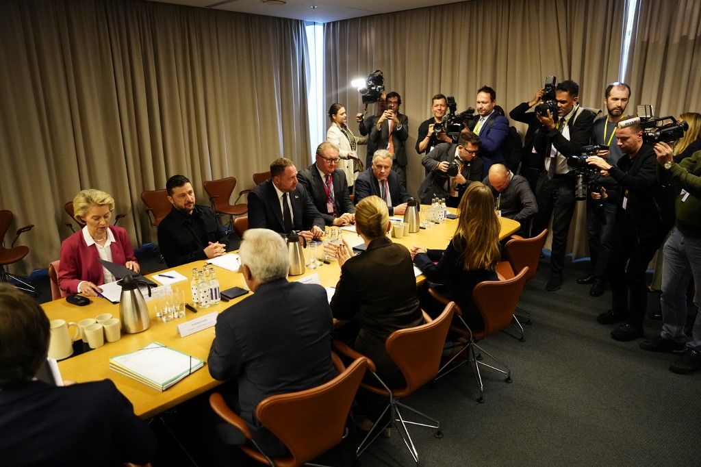 Az európai vezetők egységesen sorakoznak fel Zelenszkij mögött (Fotó: MADS CLAUS RASMUSSEN / Ritzau Scanpix)