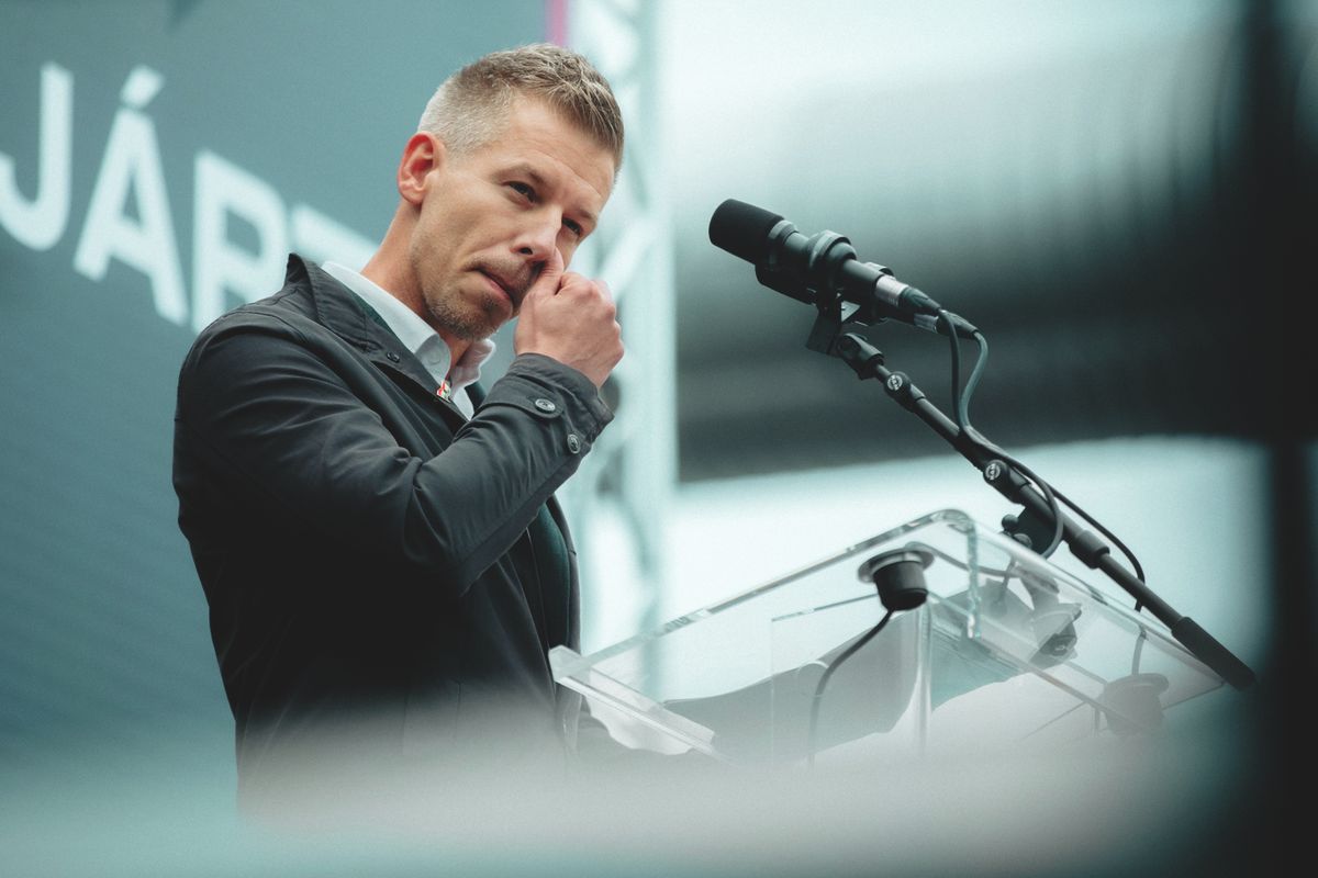 A Magyar Péter vezette Tisza Pártnak mintegy kétszáz-ezer szimpatizánsának került ki az adata a világhálóra, Orbán Viktor elrendelte az ügy kivizsgálását (Fotó: Markovics Gábor)