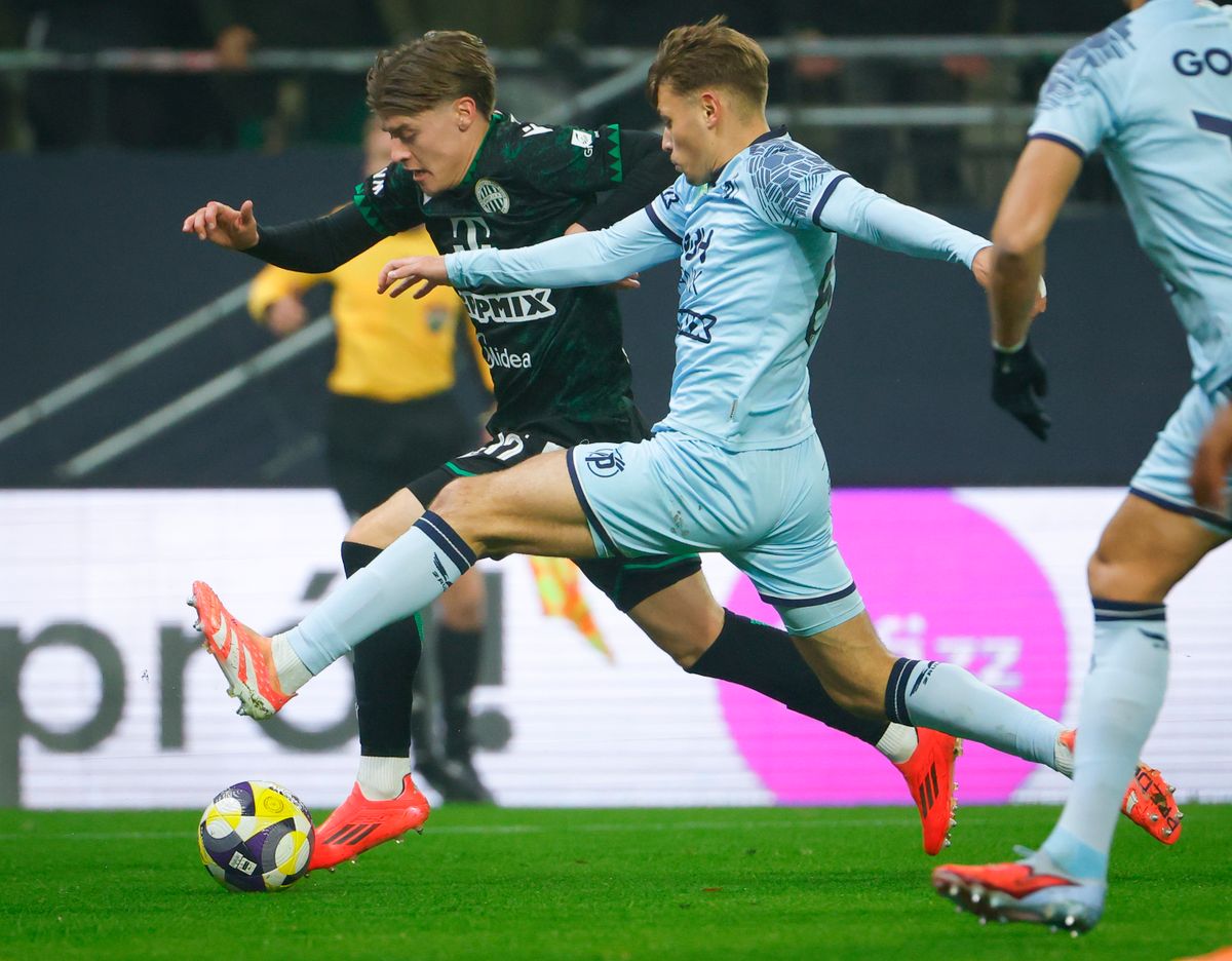 A Ferencváros és a Puskás Akadémia is könnyen gólt szerezhetett volna a küzdelmes játékot hozó első félidőben