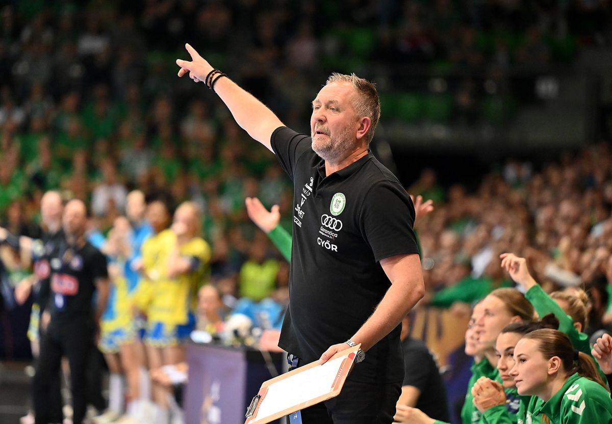 Per Johansson, a Győr vezetőedzője már mutatja, hogy merre van Budapest, ahol a BL négyes döntőjét rendezik