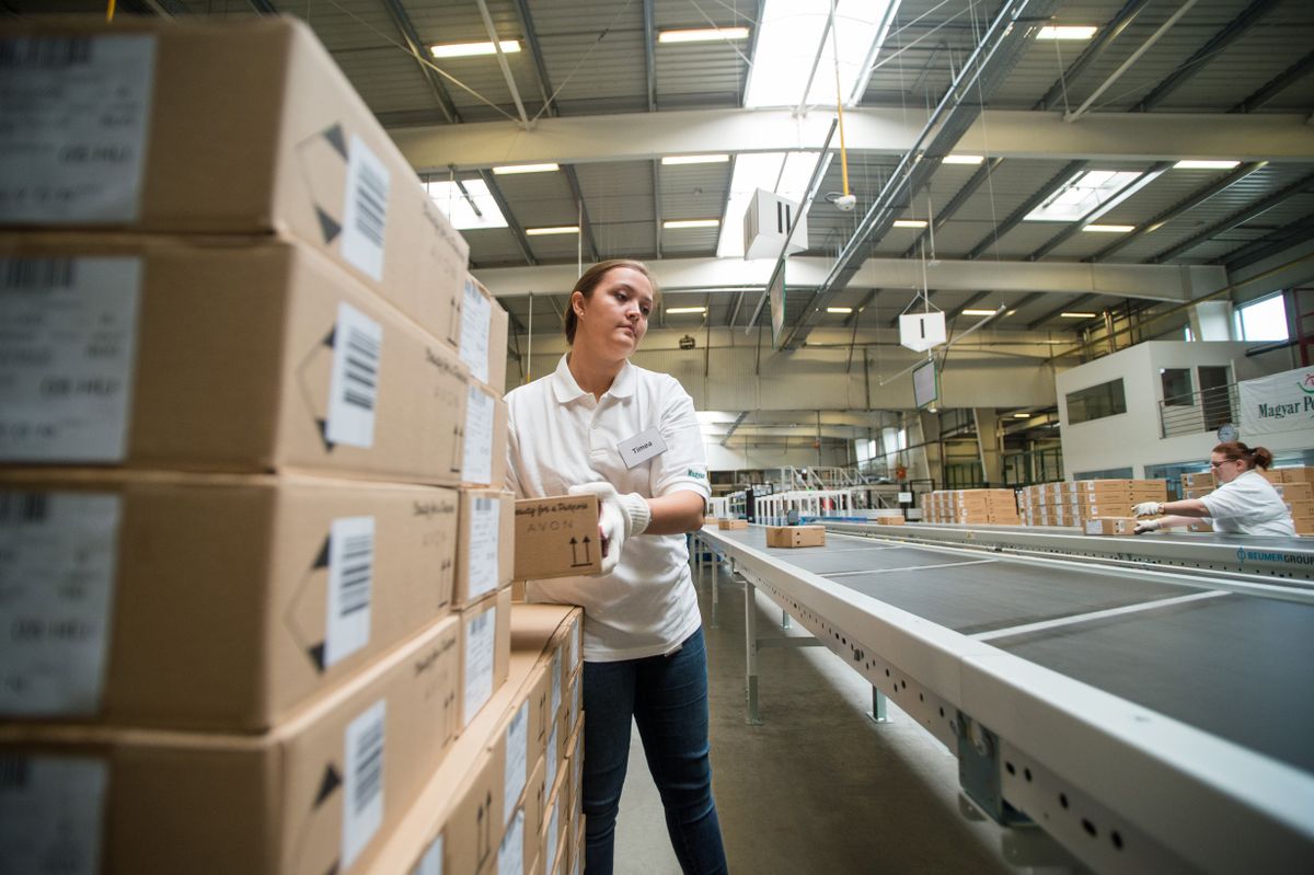 Budapest, 2018. október 8.
Az új automata csomagfeldolgozó rendszerrel dolgozik egy szakember a Magyar Posta Csomaglogisztikai Üzemében 2018. október 8-án.
MTI Fotó: Balogh Zoltán