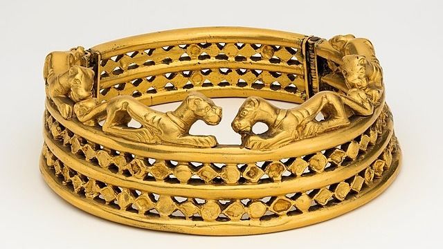 Szarmata arany ékszer az I. századból. forrás: Wikimedia Commons