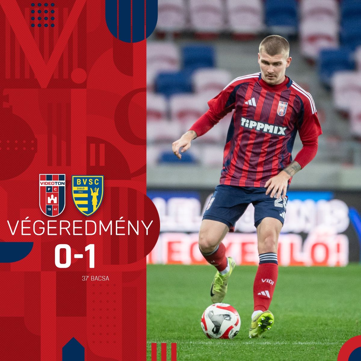 A Videoton FC Fehérvár egy góllal kikapott a BVSC csapatától (Forrás: Facebook/Videoton FC Fehérvár)