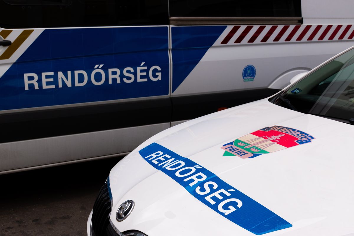 Budapest, Hungary - 03.29.2024 - Hungarian police car