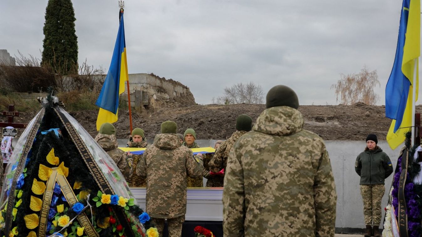Illusztráció. Temetés Ukrajnában (Fotó: AFP)