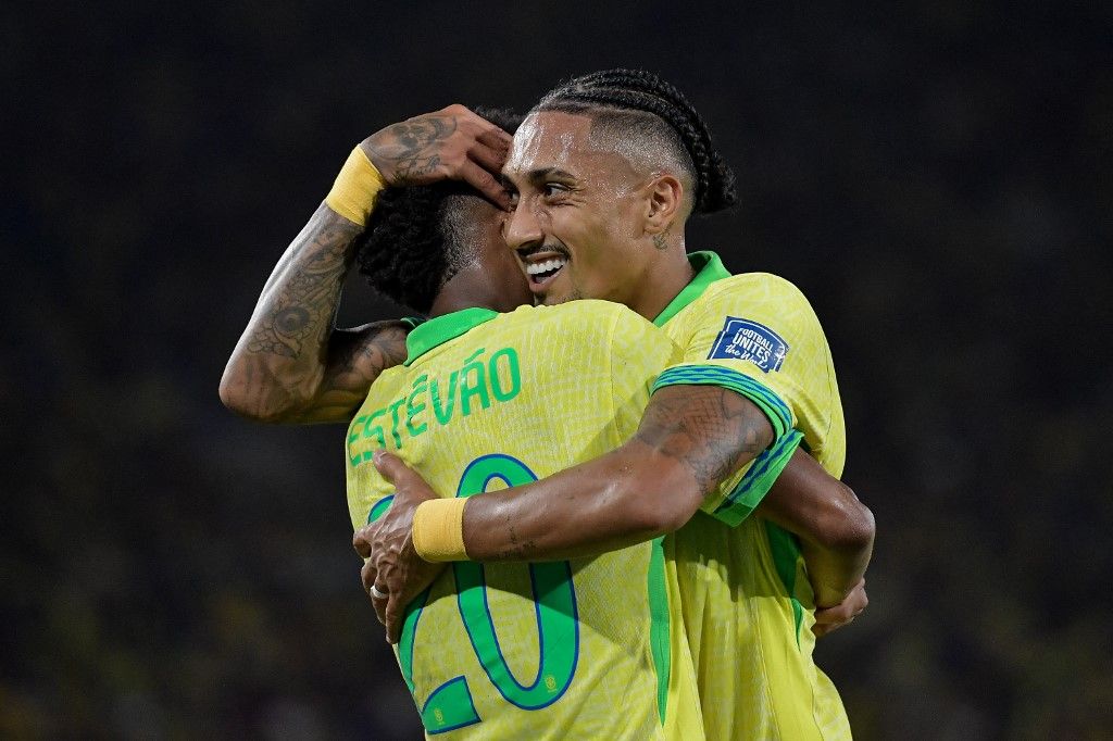 Estevao és Raphinha, a brazil válogatott két ékköve