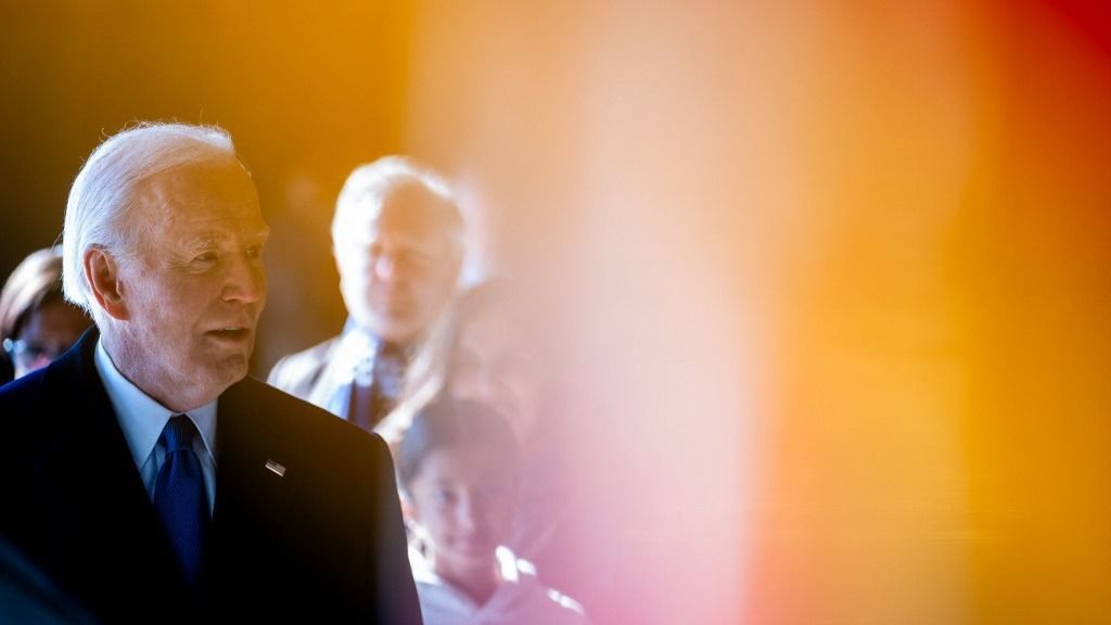 Former US President Joe Biden attends a farewell ceremony at Joint Base Andrews, Maryland, on January 20, 2025, following Donald Trump's inauguration. (Photo by Allison ROBBERT / AFP)