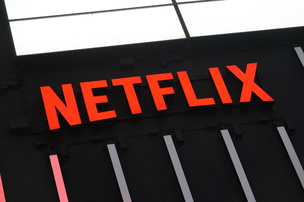 The Netflix Inc signage is pictured on a building in Warsaw, Poland, on December 10, 2025. (Photo by Aleksander Kalka/NurPhoto) (Photo by Aleksander Kalka / NurPhoto via AFP)