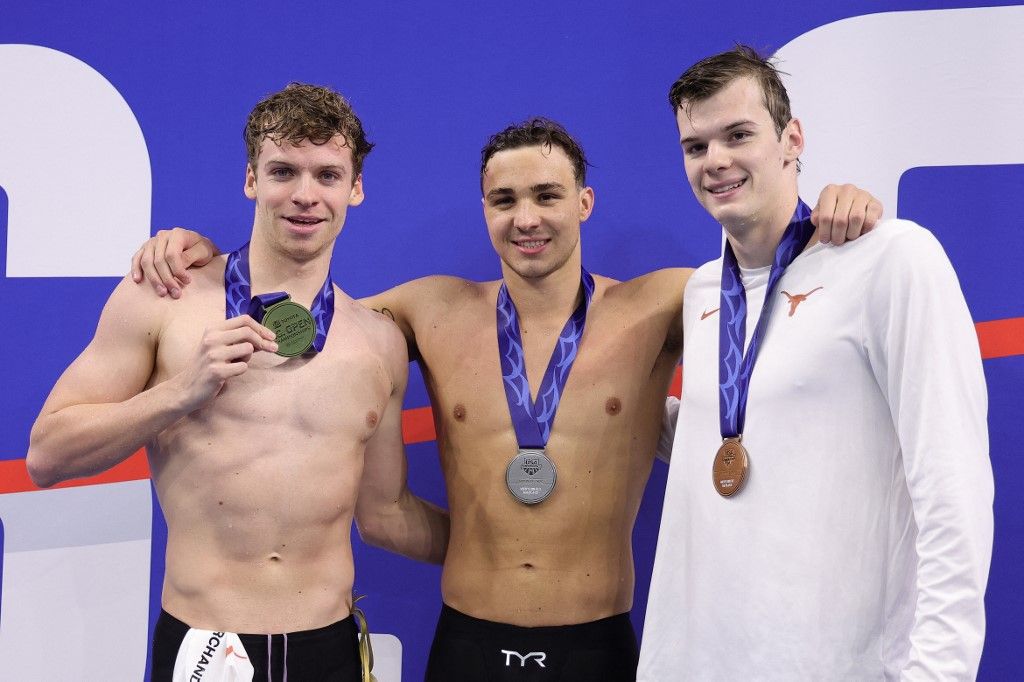 A US Open dobogósai 200 pillangón: Léon Marchand, Ilya Kharun és Kós Hubert, miközben a szám világcsúcstartója, Milák Kristóf nem versenyez