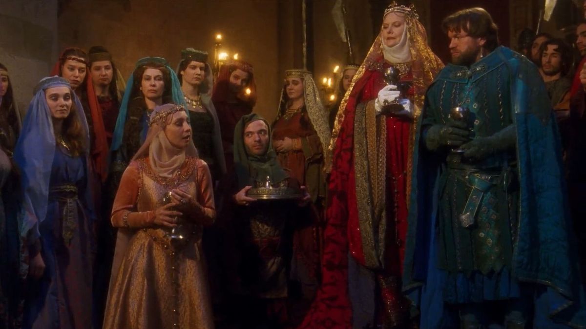 A Bánk bán sokszor a XIX. századi historikus festményeket idéző monumentális tablók sorozataként működik. Forrás: NFI Youtube