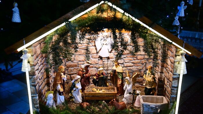 Hajdúdorog Betlehem az ünnepi szent liturgián, karácsony első napján a hajdúdorogi görögkatolikus székesegyházban