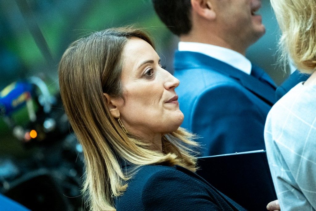 A Fidesz–KDNP európai parlamenti képviselőcsoportja levélben fordult Roberta Metsola EP-elnökhöz (Fotó: MARTIN BERTRAND / Hans Lucas)