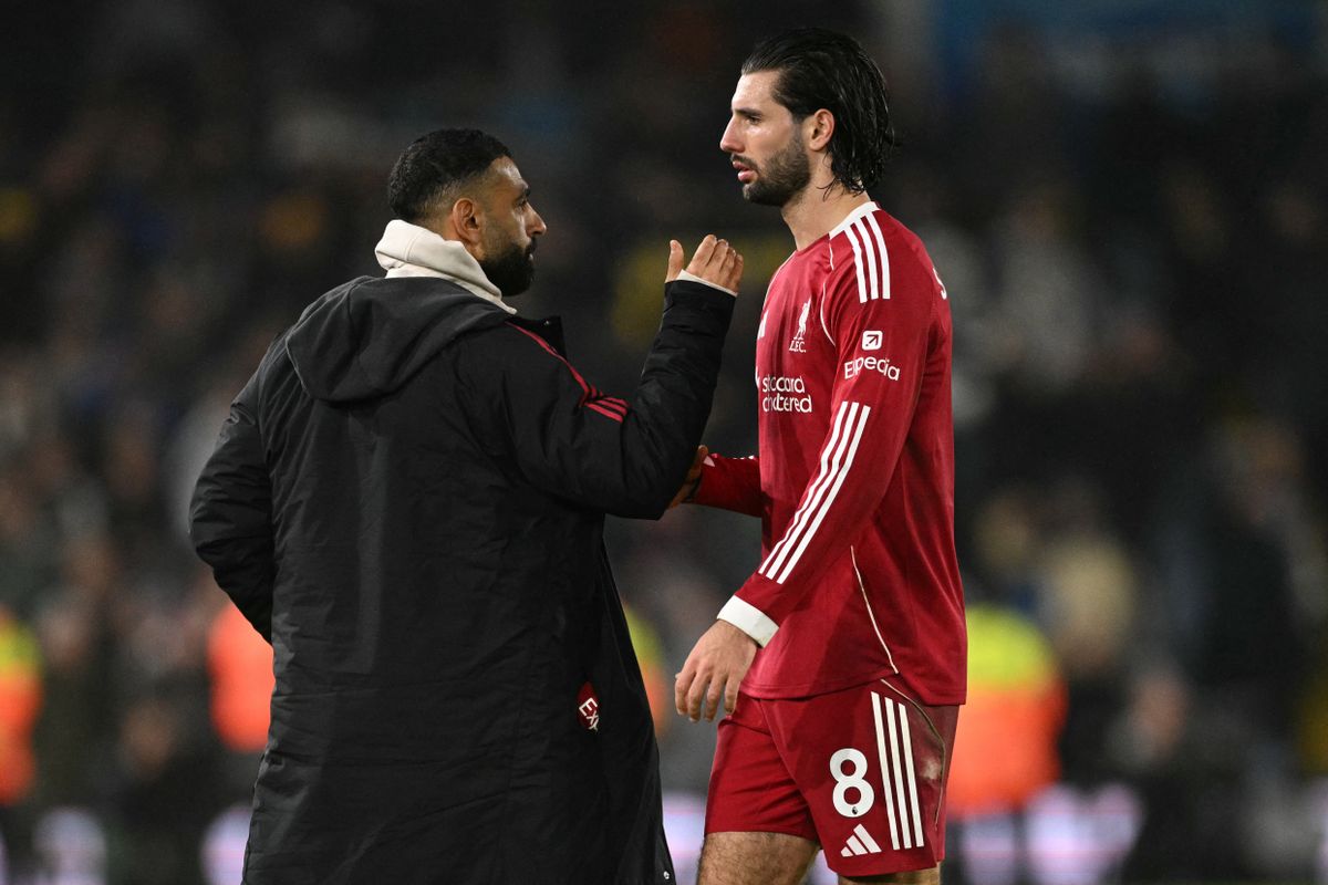 Mohamed Szalah vigasztalta Szoboszlai Dominikot a Leeds elleni döntetlen után