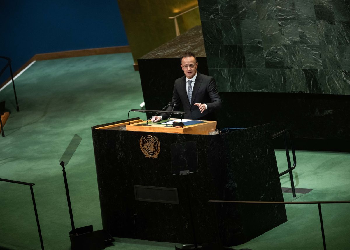 Szijjártó Péter felszólalt az ENSZ Közgyűlésén Fotó: KKM / MTI/KKM
