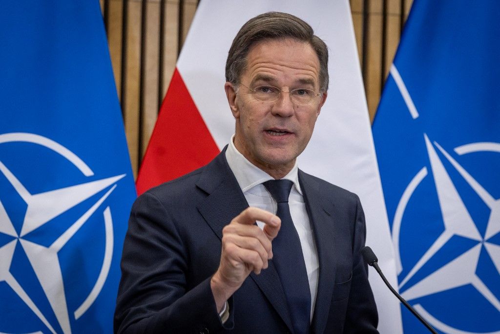 Mark Rutte, a NATO főtitkára nemrég arra figyelmeztetett, hogy Európa egy olyan háborúra készülhet, „amilyet nagyszüleink is átéltek (Fotó: WOJTEK RADWANSKI / AFP)