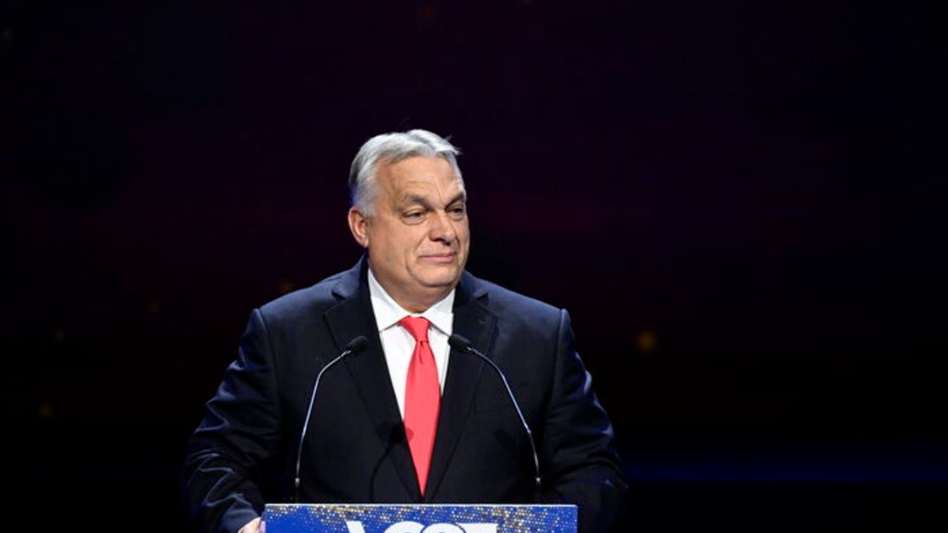 Prime Minister Viktor Orban delivers a speech at the Hungarian Entrepreneurs’ Day, the year-end business event of the National Association of Entrepreneurs and Employers (VOSZ), at Mupa on December 5, 2025 (Photo: MTI/Robert Hegedus)