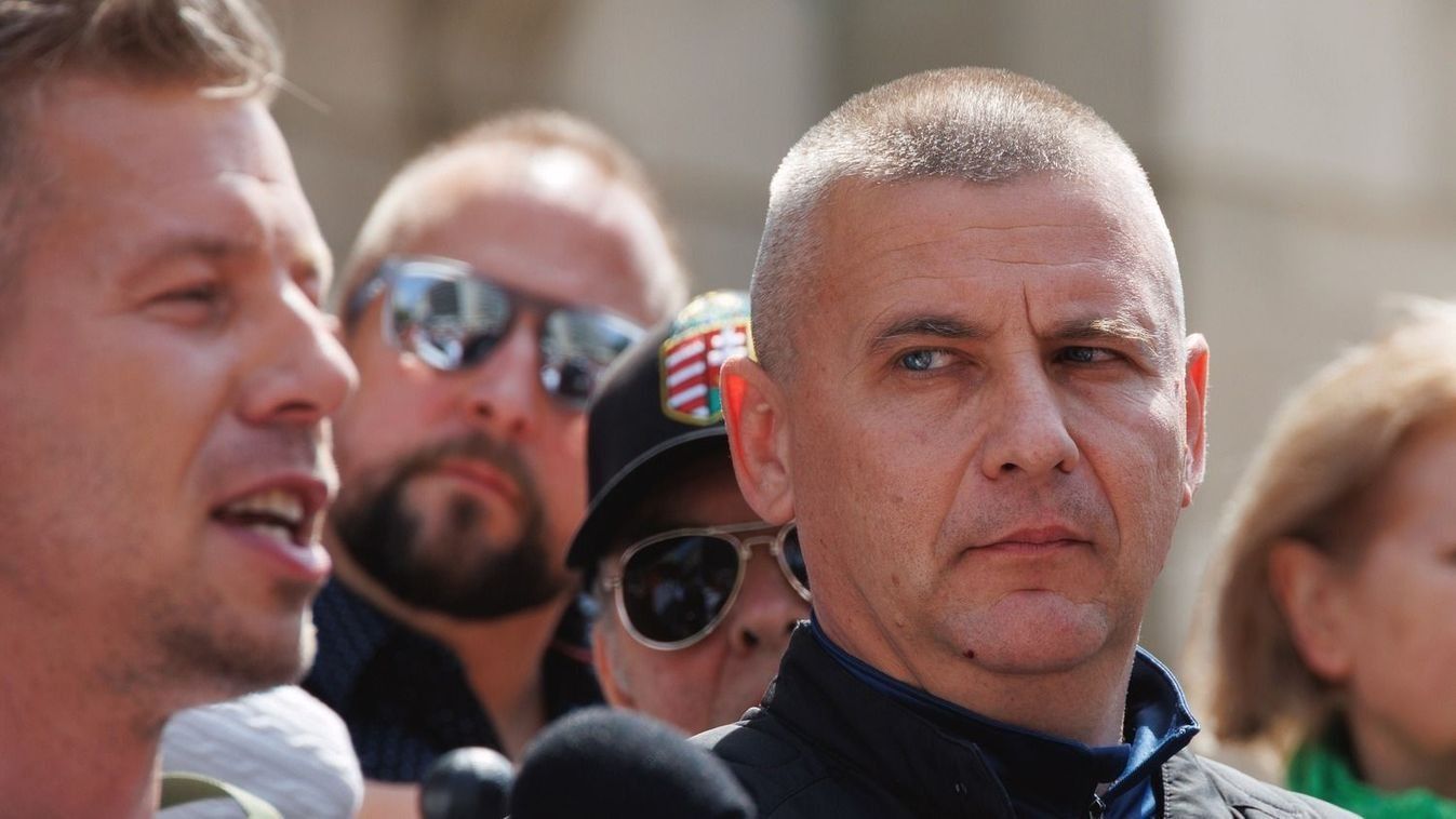 Magyar Péter és Ruszin-Szendi Romulusz (Fotó: Hatlaczki Balázs)