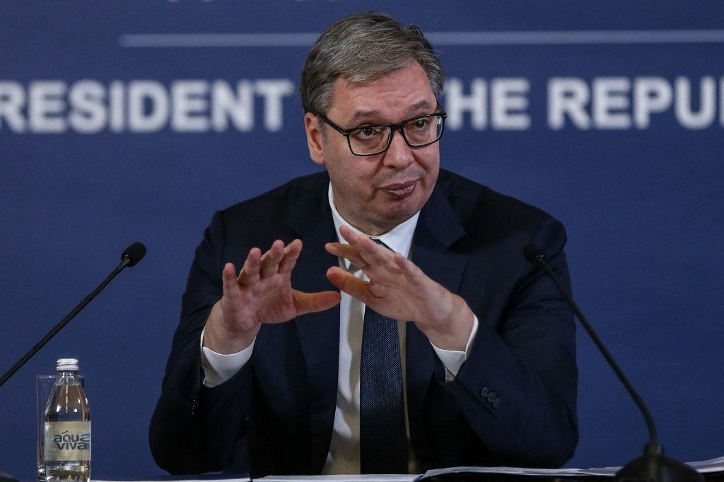 Kötelező sorkatonaság bevezetéséről beszélt Alekszandar Vucsics : Fotó: FILIP STEVANOVIC / ANADOLU