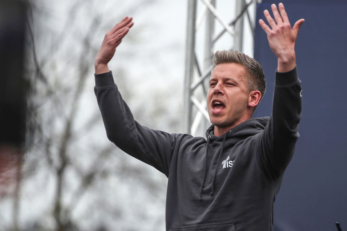 20250413 Budapest
A Tisza Párt „Nemzet Hangja” elnevezésű kezdeményezése kérdéseinek eredményváró rendezvénye.
fotó: Havran Zoltán (HZ)
MW
képen: Magyar Péter, a Tisza Párt elnöke