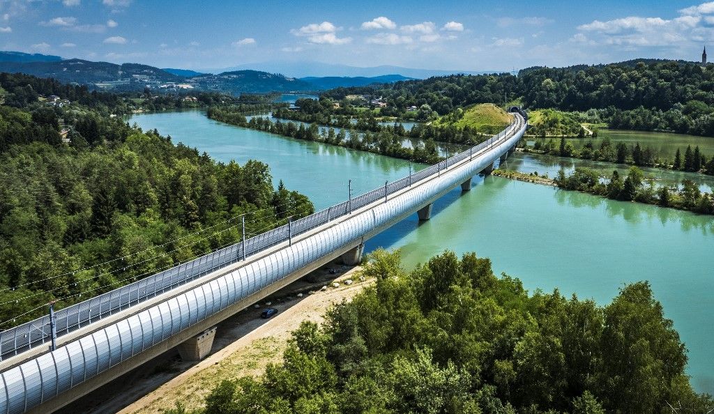 A Koralmbahn vasútvonal látványterve. / Fotó: APA-PictureDesk via AFP