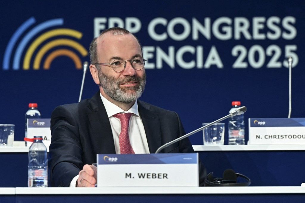 Manfred Weber (Fotó: JOSE JORDAN / AFP)