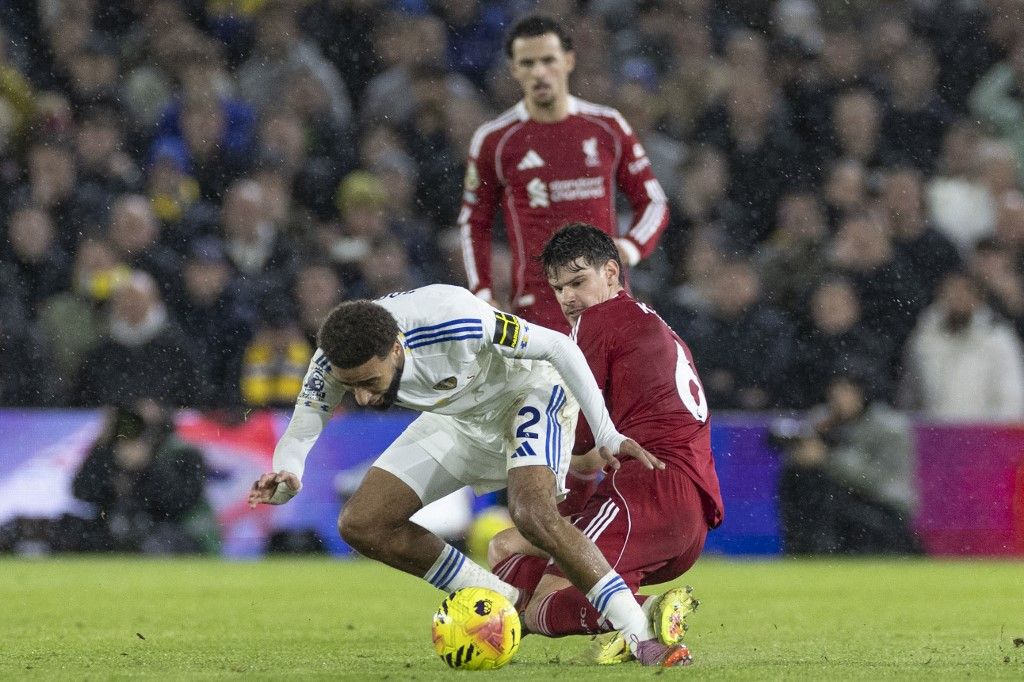 Kerkez Milos (pirosban) és a Liverpool a múlt héten 3-3-as döntetlent játszott a Leeds vendégeként