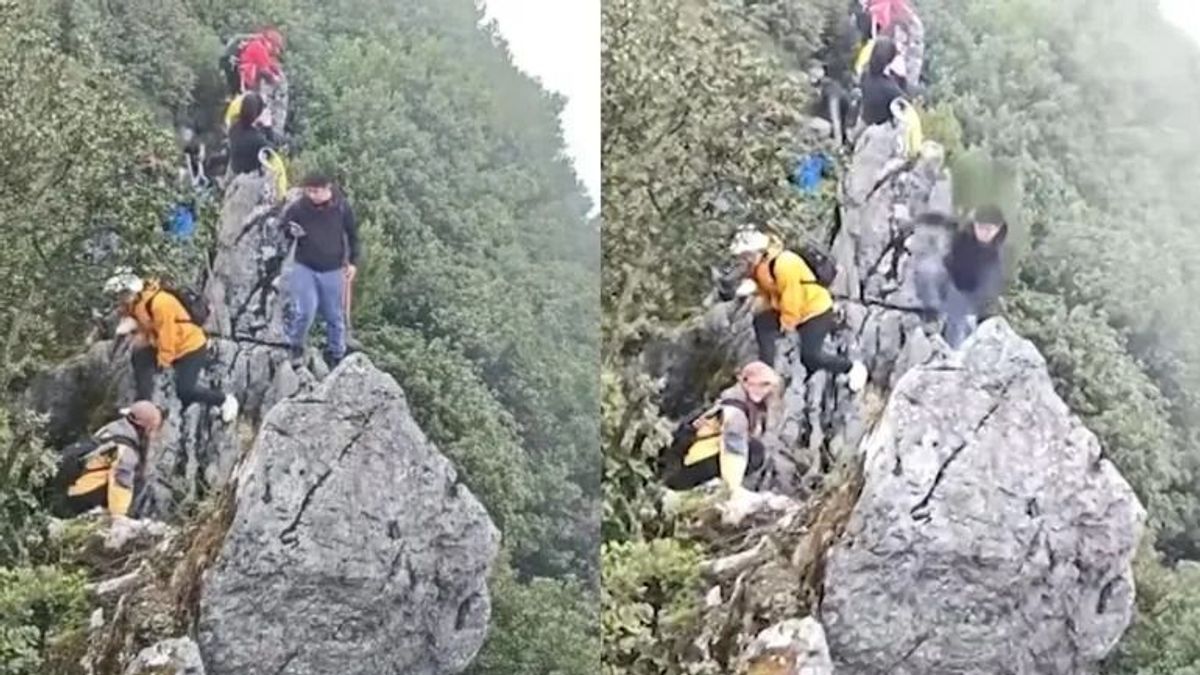 Szelfizés közben 40 métert zuhant a hegyről egy turista + videó