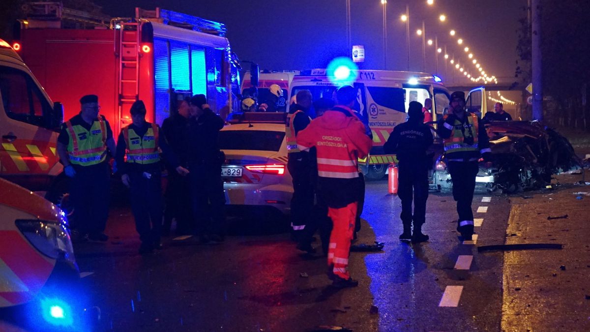 Budapest, 2025. november 16.
Rendőrök helyszínelnek 2025. november 16-án az M3-as autópálya kivezető szakaszának Szerencs utcai kereszteződésénél, ahol villanyoszlopnak csapódott autójával és a helyszínen meghalt egy fiatal férfi. A balesetező gépjárművet a rendőrök a főváros VI. kerületében, a Kodály Köröndnél akarták intézkedés alá vonni. A gépjármű a rendőri jelzésre nem állt meg, továbbhajtott, a rendőrök a gépjárművet követték, amely a Szerencs utcai kereszteződésnél villanyoszlopnak csapódott.
MTI/Mihádák Zoltán