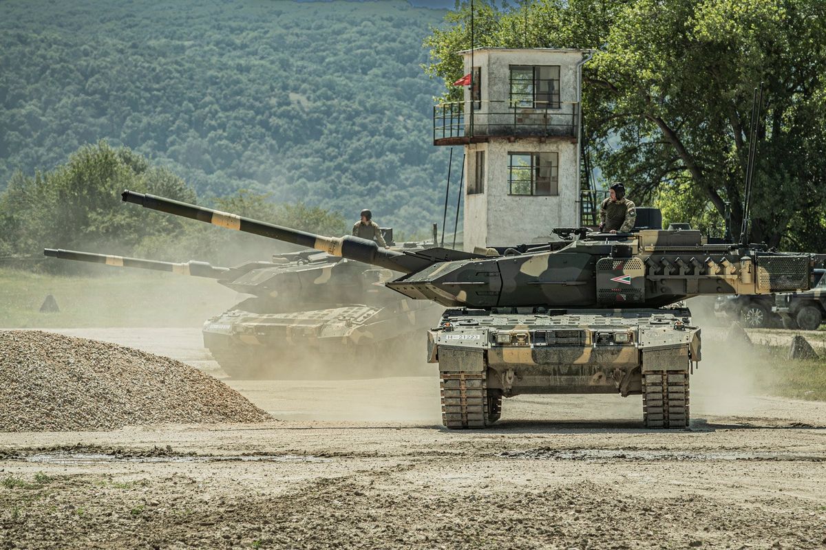 A honvédség egyik Leopard 2A7 harckocsija (Forrás: Honvédelem.hu)