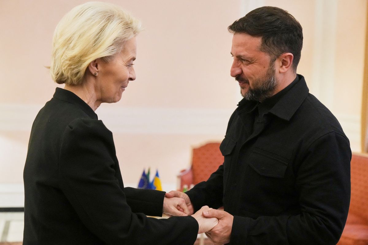 Ursula von der Leyen és Volodimir Zelenszkij