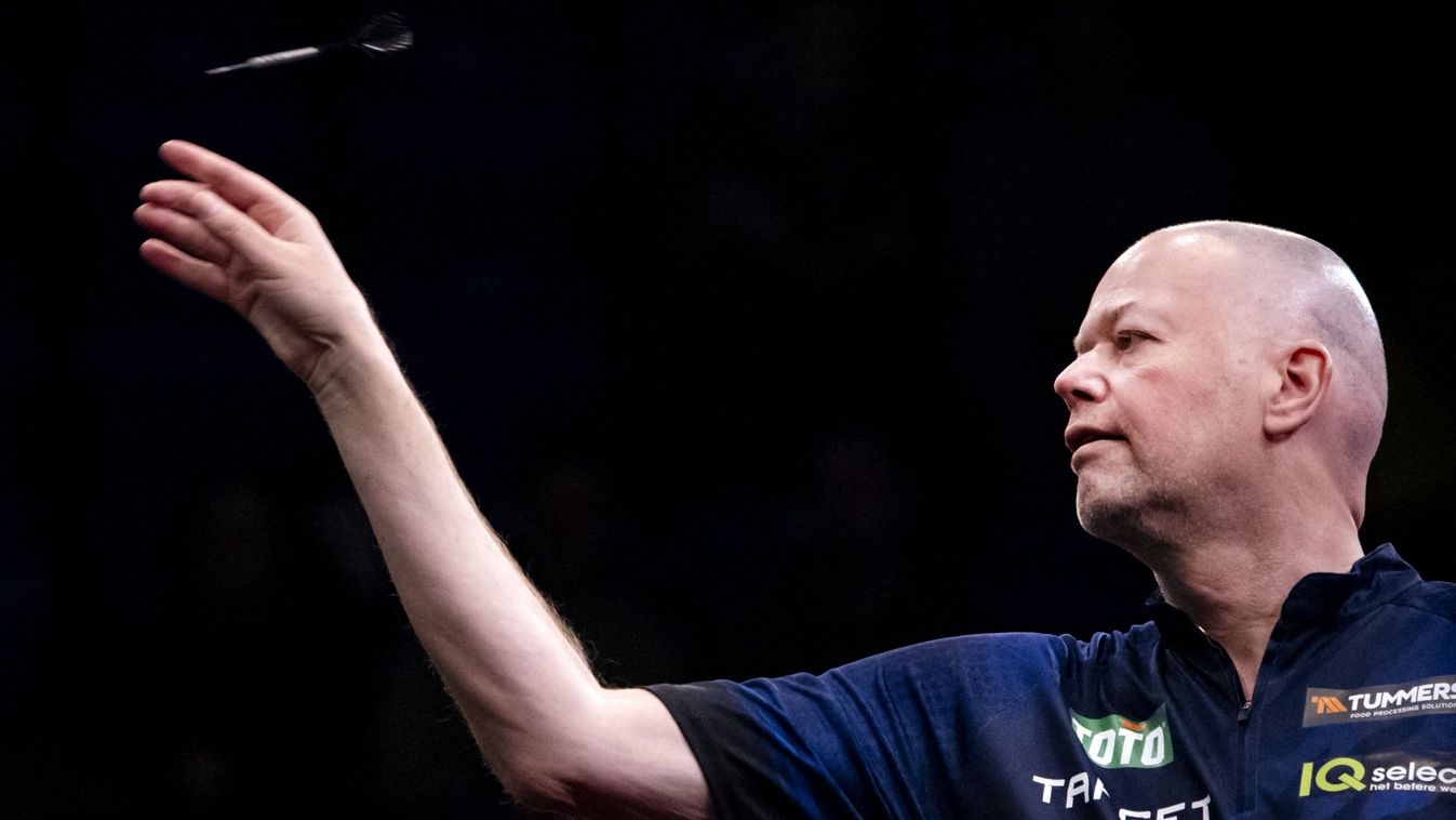 Raymond van Barneveld
The Netherlands' Raymond van Barneveld competes against the England's Chris Dobey in the first round of the Dutch Darts Masters, part of the World Series of Darts, in the Maaspoort Stadium, Den Bosch, on January 24, 2025. (Photo by R