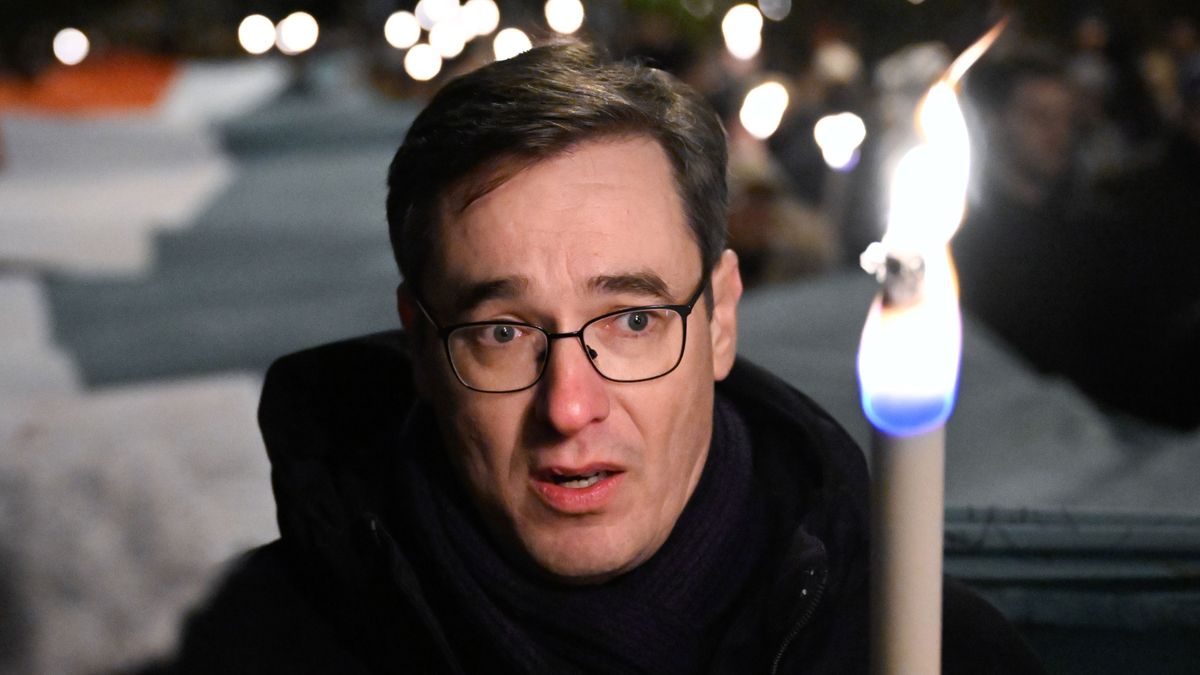 Budapest, 2025. december 1.
Karácsony Gergely főpolgármester a Budapesti Büszkeség Menet 2 elnevezésű demonstráción 2025. december 1-jén.
MTI/Hegedüs Róbert