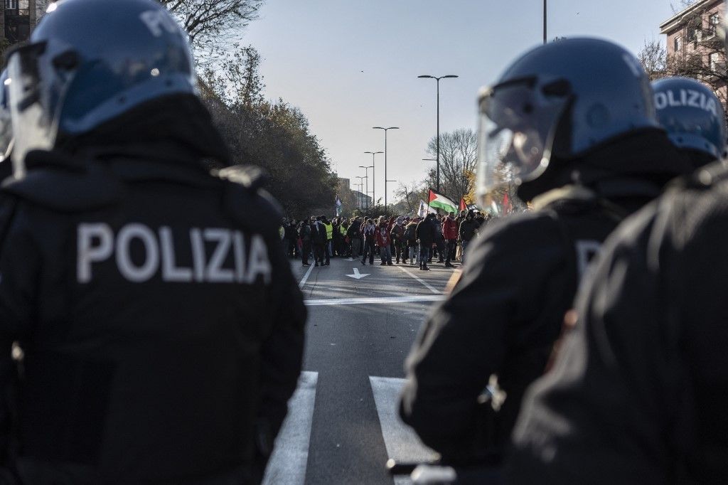 Tüntetés Olaszországban (Fotó: AFP)