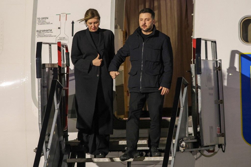 Volodimir Zelenszkij és felesége (Fotó: AFP)