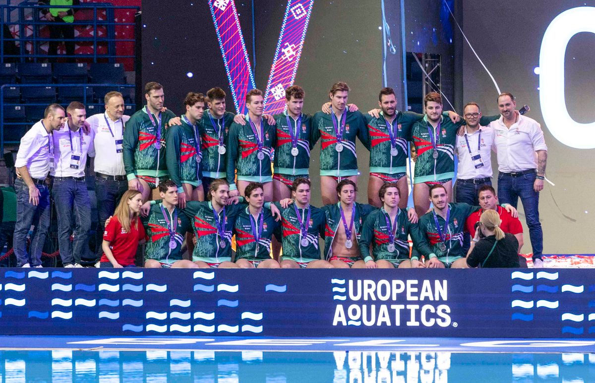 Ezüstérmes lett a magyar válogatott a vízilabda Eb-n Belgrádban