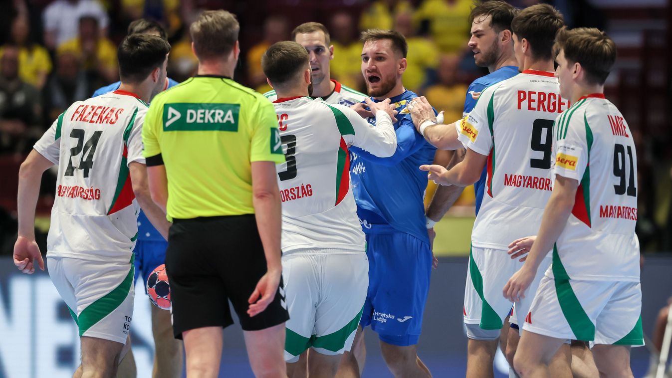 260128
A Magyarország–Horvátország középdöntős mérkőzés kisebb lökdösődéssel zárult a kézilabda Eb-n