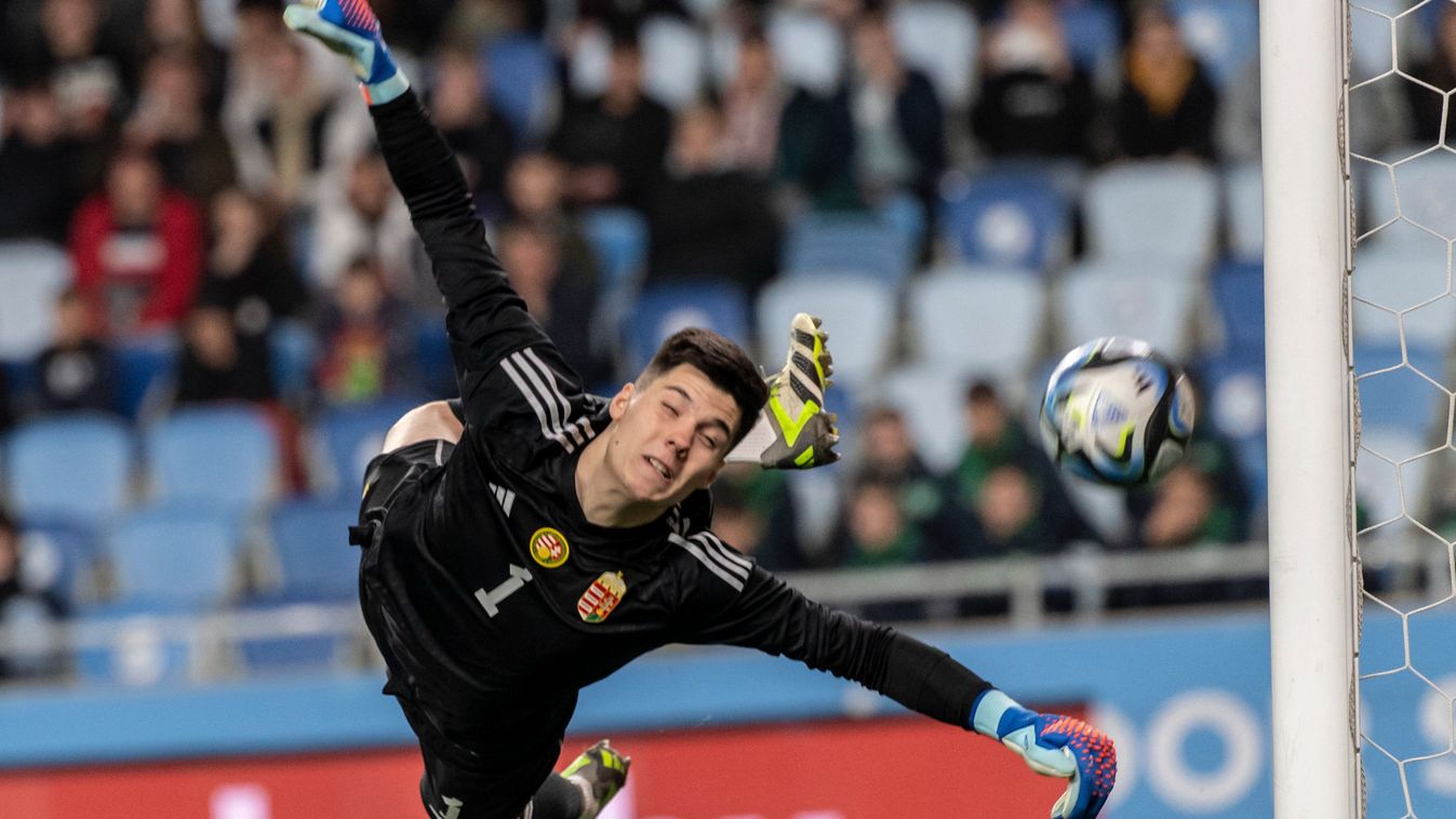 Hegyi Krisztián
Budapest, 2024. március 21.
Hegyi Krisztián kapus a Magyarország - Moldova U21-es barátságos labdarúgó-mérkőzésen az Új Hidegkuti Nándor Stadionban 2024. március 21-én.
MTI/Szigetváry Zsolt