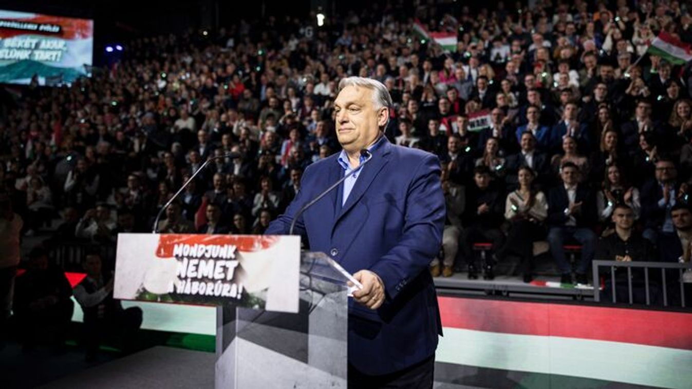Prime Minister Viktor Orban at the DPK rally in Miskolc (Photo: Prime Minister’s General Department of Communication/Akos Kaiser)