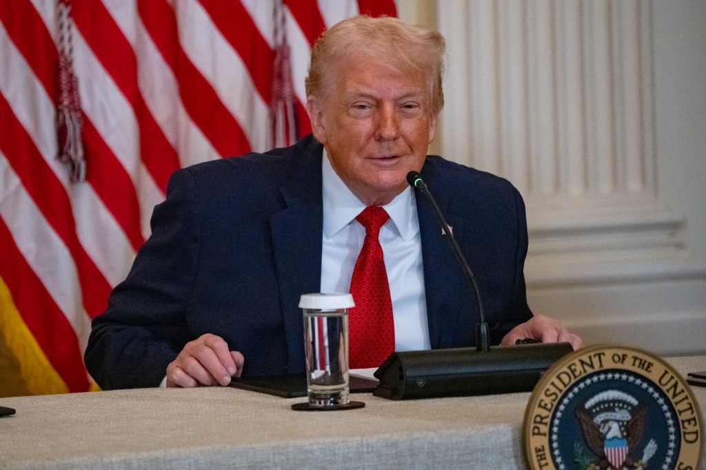 U.S. President Donald Trump speaks during a rural health investment roundtable in the East Room of the White House in Washington, DC, United States, on January 16, 2026. Trump promotes a proposed $50 billion nationwide initiative aimed at strengthening rural hospitals and expanding access to health care. (Photo by Andrew Leyden/NurPhoto) (Photo by Andrew Leyden / NurPhoto via AFP)