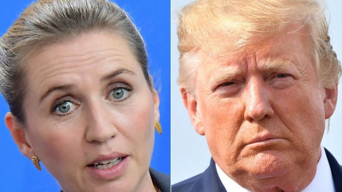 Mette Frederiksen dán miniszterelnök és Donald Trump amerikai elnök