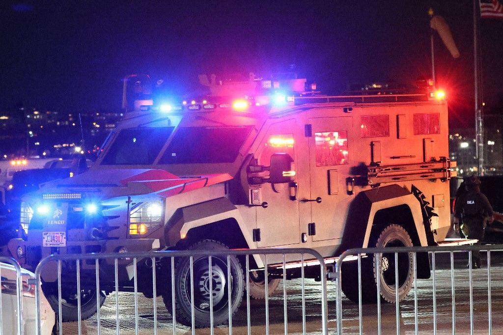 Rendkívüli biztonsági intézkedések mellett szállították Madurot és feleségét Fotó: MICHAEL M. SANTIAGO / GETTY IMAGES NORTH AMERICA