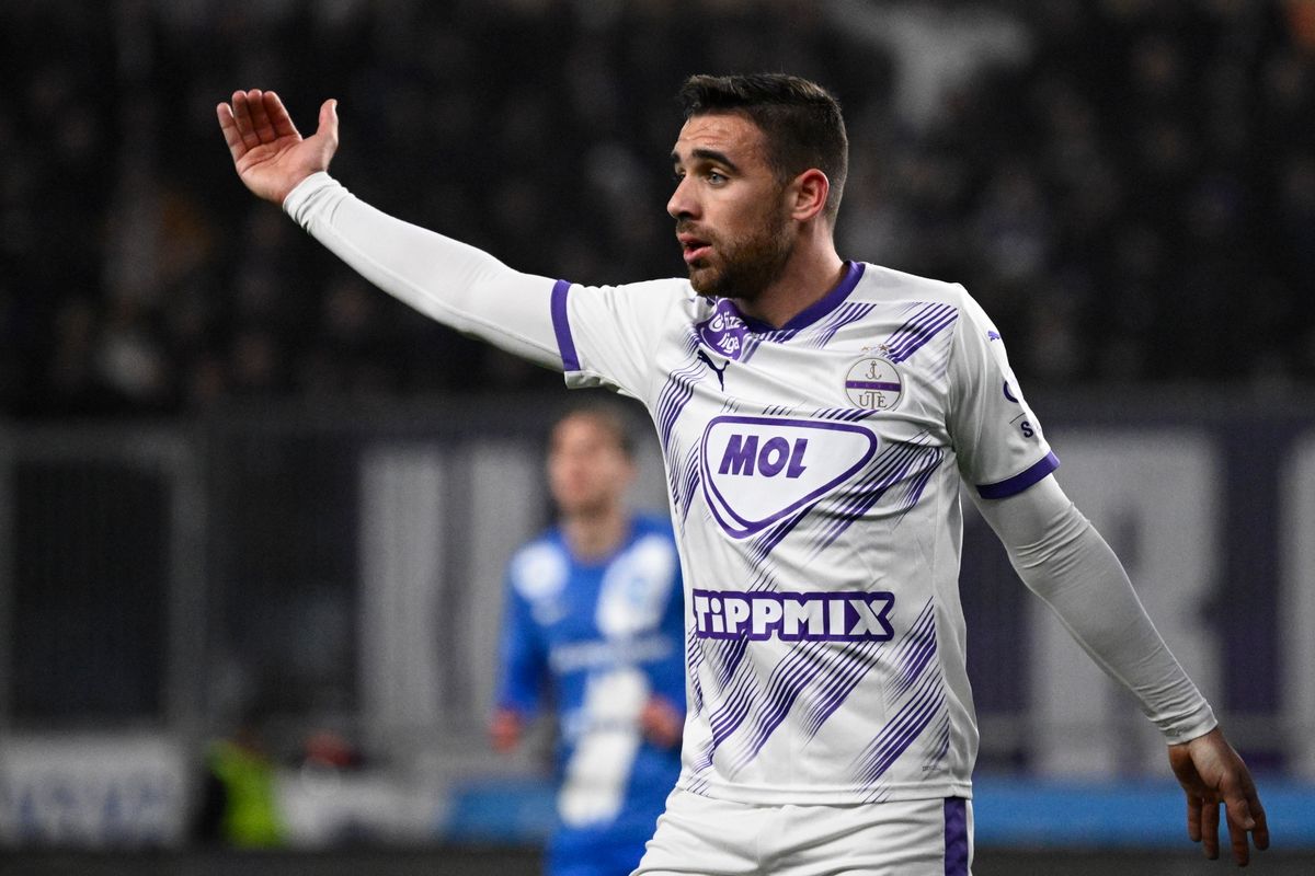 Budapest, 2025. december 13.
Aljosa Matko, az Újpest játékosa a labdarúgó Fizz Liga 17. fordulójában játszott MTK Budapest - Újpest FC mérkőzésen az Új Hidegkuti Nándor Stadionban 2025. december 13-án.
MTI/Bodnár Boglárka