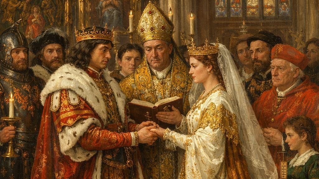 Beatrix és Mátyás házasságkötése