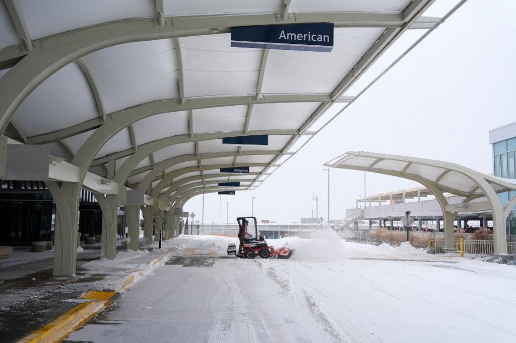 A hóviharok miatt több repülőjáratot töröltek Fotó: SCOTT W. COLEMAN / NurPhoto